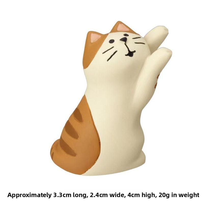 Cat Resin Figurine With Autumn Themed Decor For Home Or Office Display