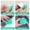 5 10pcs Blue Flower Sponge, Cleaning Sponge, Double Sided Scouring Pad, Household Cleaning, Dishwashing Sponge, High End Kitchen Sponge,