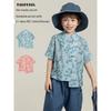 Boys' Lightweight Tencel Cotton New Chinese Style Printed Shirt