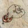 Carnelian Rough Necklace Electroformed Copper Necklace Gemstone Jewelry Adjustable Chain Necklace Handmade Necklace Electroformed Jewelry