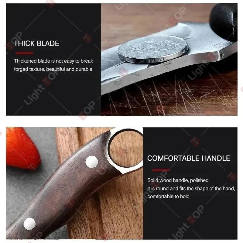 Stainless Steel Knife for Kitchen Boning Knife Meat Cleaver Fruit Slicing Knife Portable Butcher Knife Kitchen Knife Supplies