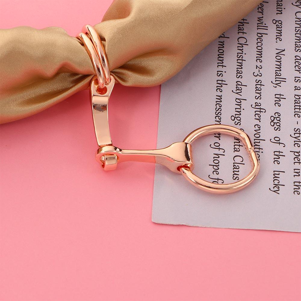 Square Fashion Horsebit Buckle Fashion Round Kerchief Buckle Scarf Buckle Shawl Ring Scarf Clip