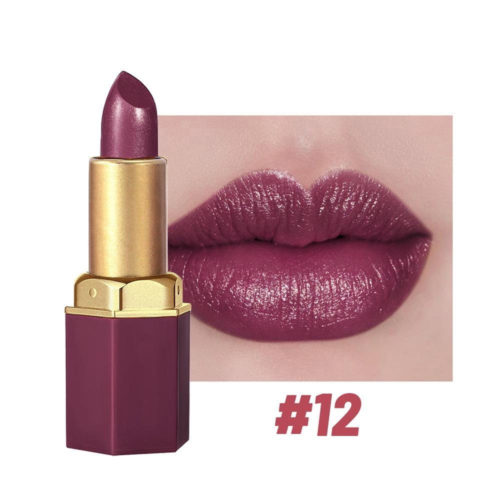 Nuovo Rossetto Metallico Rosso Lucido 6 Colori Lunga Tenuta Glitter Scintillante Lucidalabbra Solido Impermeabile Shimmer Labbra Vellutate Trucco
