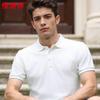 Hengyuanxiang Men's Solid Color Short Sleeve Polo Shirt