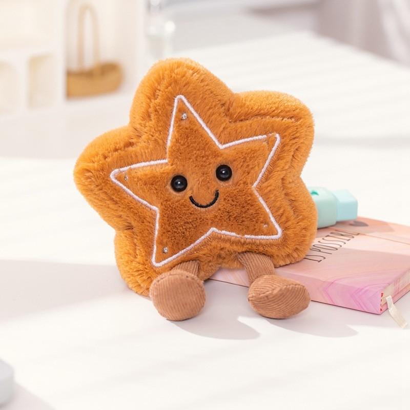 Christmas Plush Toy Gingerbread House Stars Xmas Tree Stuffed Decoration Doll