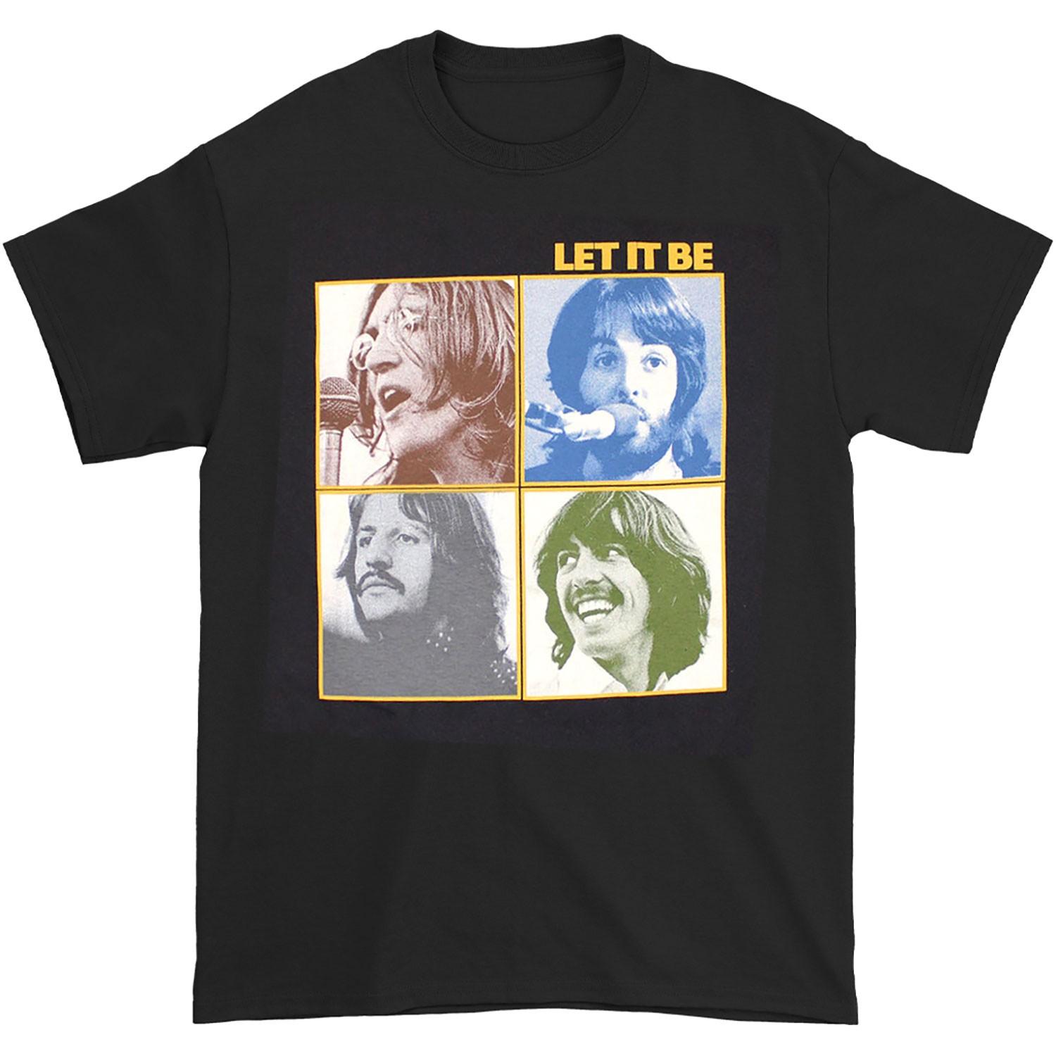 Men s Beatles Let It Be T-shirt Small Black S