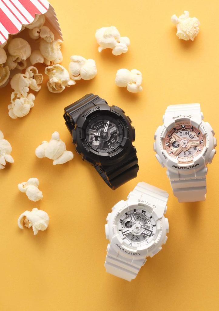 Casio Baby-G Damenuhr, Weiß, BA-110-7A3JF