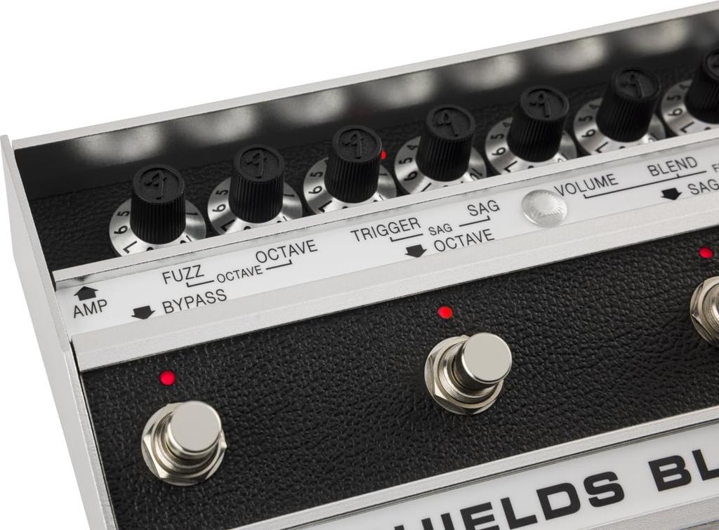 Fender Shields Blender Analog Fuzz Pedal Two-Channel Three-Octave Blendable Tone SAG Circuit True Bypass Guitar Effects