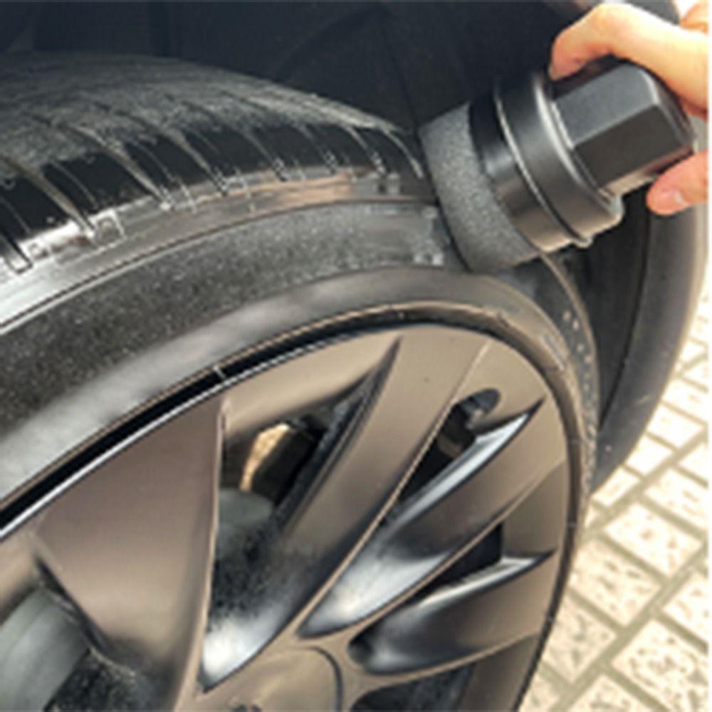With Lid Car Tire Waxing Sponge Curved Shaped Tire Dressing Applicator Tire Cleaning Tools SUV