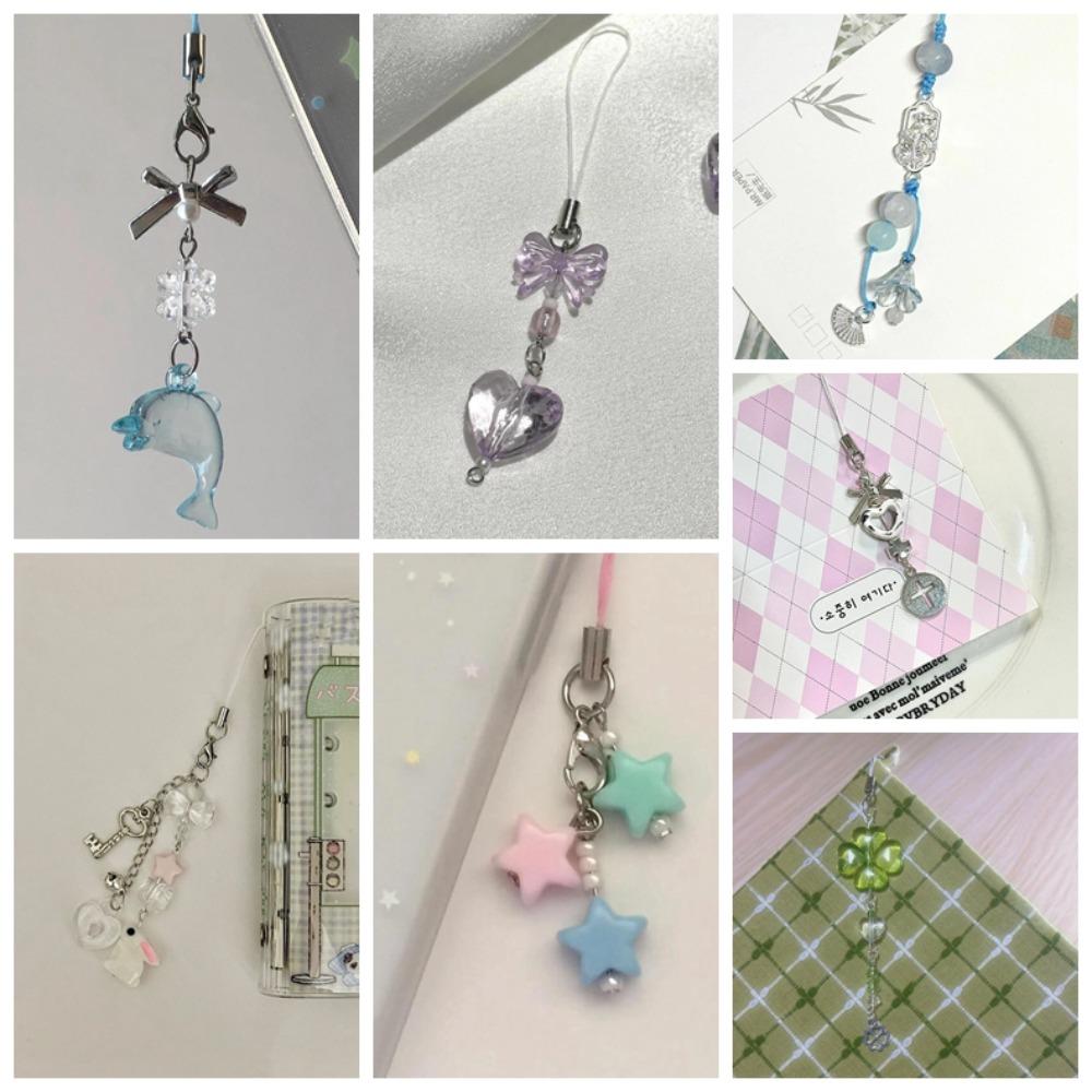Anti-loss Mobile Phone Lanyard Star Cell Phone Strap Jewelry Gift Bead Phone Chain  Woman Girl