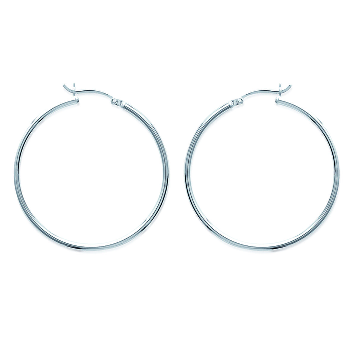 

Les Trésors De Lily [R3635] — Серебряные серьги-кольца «Простота» (родий) - 40 мм 2 мм