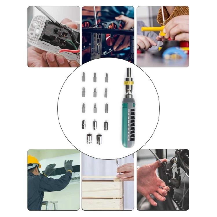 14 In 1 Magnetic Ratcheting Screwdriver Set for Furniture Assembly Home