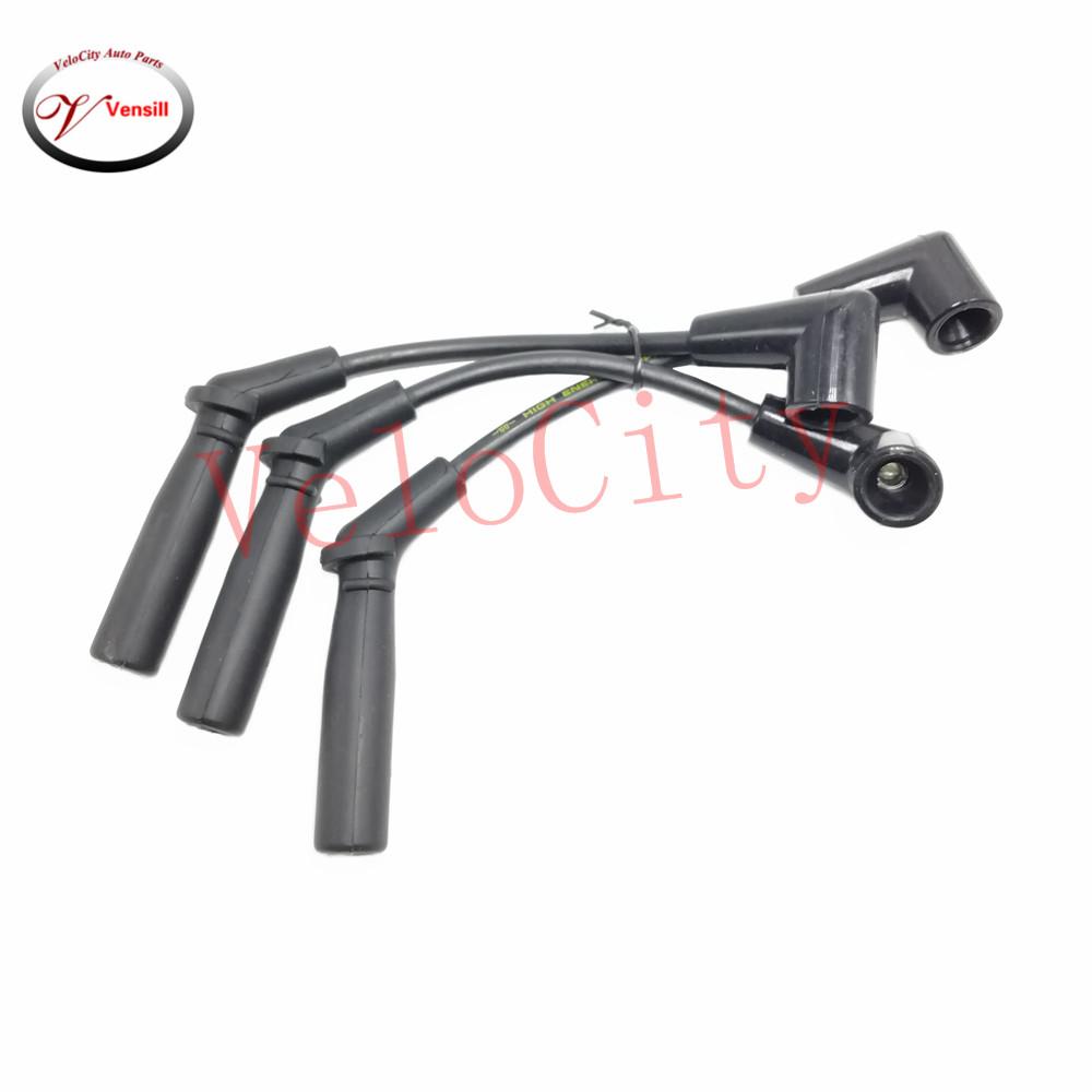 Spark Plug Wire Set Fits For Daewoo Chevrolet Matiz Spark 0.8L Part No# 96291306 96291307 96291308