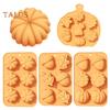 Thanksgiving Silicone Cake Mold for Pumpkin Fall Leaf Shapes Reusable Flexible Chocolate Mold Heat Resistant Baking Tool for Fall Harvest Theme Party