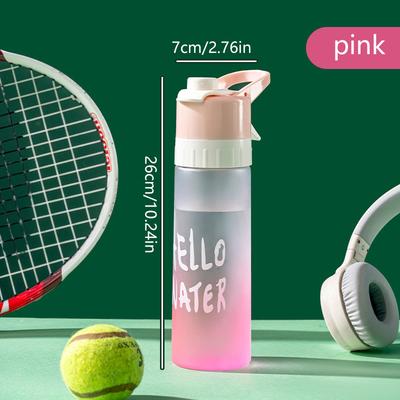 Botella de Agua en Spray de 650 ml para Deportes al Aire Libre, Fitness, Vaso de Agua de Gran Capacidad, Botella de Agua Portátil, Vaso con Spray de Agua a Chorro