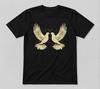 White Doves World Peace Graphic Tee Bird Lover Black T-shirt