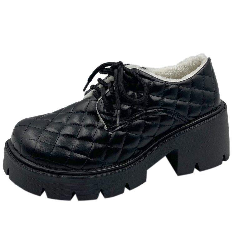 

Размер 35-42, женская обувь большого размера 41 на полную ногу, толстый каблук, маленький кожаный ботинок в британском стиле, женская бархатная зимняя обувь 42