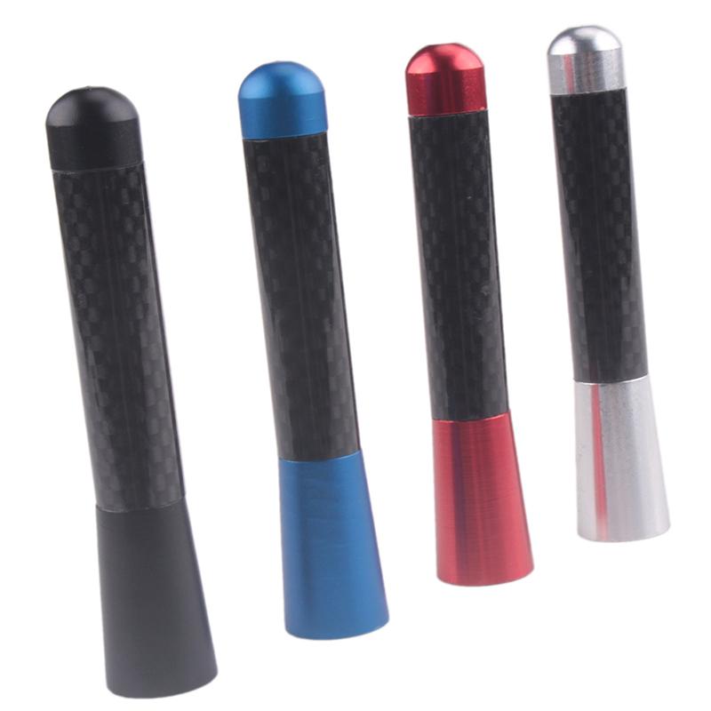 Car Roof Antenna Carbon Fiber 8cm Short Stubby Mast Antenna For VW Polo Passat B5 B6 B7 B8 CC GOLF Vento Arteon