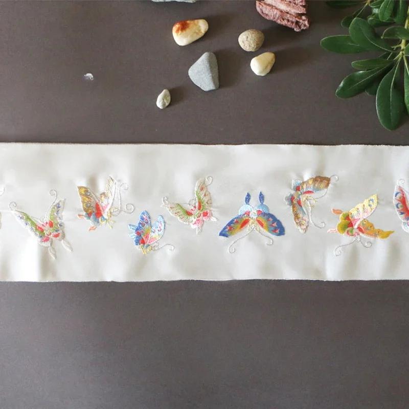 50cm chińska żakardowa haftowana wstążka tkanina retro haft taśma koronkowa lamówka Hanfu sukienka ubrania zasłony DIY akcesoria