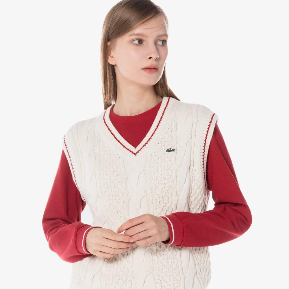 Lacoste Women's Tipping Point Cable Vest AF712E-54NF70V