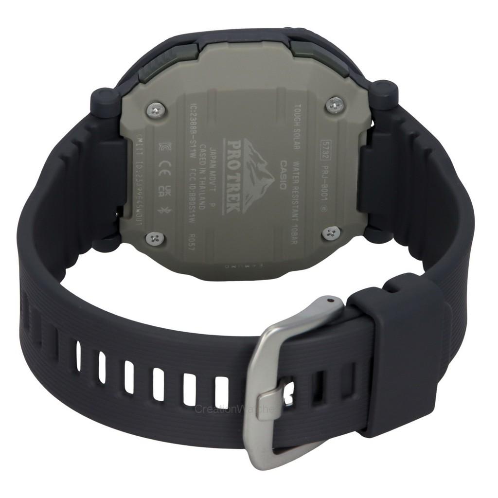 Casio Zegarek męski Pro Trek Analog Digital Smartphone Link Resin Green Dial Tough Solar PRJ-B001-1 100M