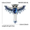 Rhinestone Pendant Owl Brooch for Unisex Animal Pins New Year Gifts Jewelery Accessories