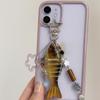 Bionic Design Artificial Fish Pendant Phone Lanyard Fish Bait Lanyard  Backpack
