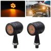 Aoling Turn Signals for Universal for Left and Turn Orange Lens Protective Alloy Position Cornering Set of 2 Motorcycles, 12V, M10, Front, Rear,