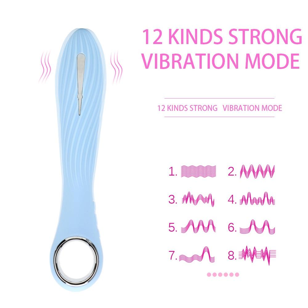 12 Frequency Electric Shocker Pulse Dildo Vibrator Female Masturbator G-Spot Vibrating Bullets Adult Sex Toys For Woman