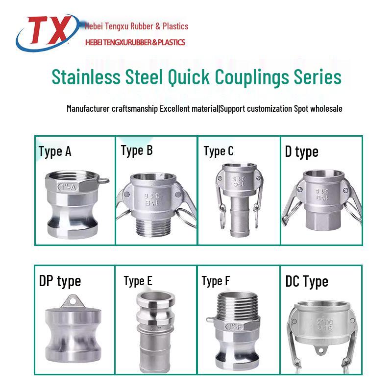 

304 & 316 Stainless Steel Quick Couplers - abcdefdp Type