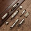 Antique Bronze Ceramic Cabinet Handles Vintage Drawer Knobs Wardrobe Door Handles European Furniture Handle Hardware