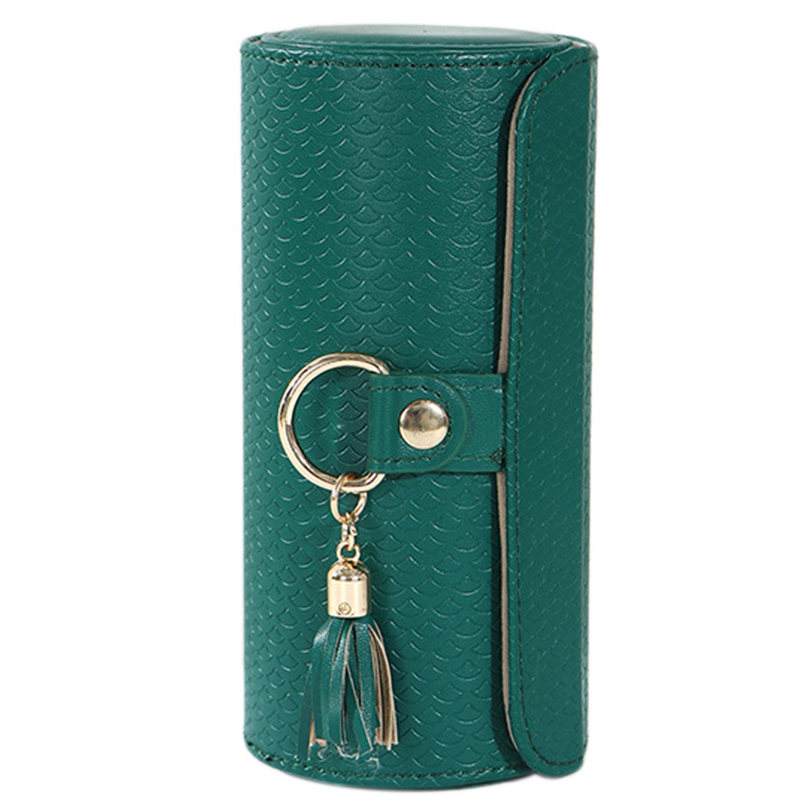 Travel Jewelry Case,Pu Leather Travel Jewelry Organiser,3 Layers Rotating Jewellery Box,Jewelry Holder,Jewelry Storage Box