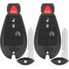 Key Fob Replacement For 2013- Dodge Ram 1500/13-18 Ram 2500 3500 4500 5500 Car Keyless Entry Remote Control,GQ4-53T,4 Buttons,2Pcs