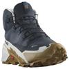 SALOMON Cross Hike 2 Mid GORE-TEX ნახშიროვანი ბრინჯაოსფერი ყავისფერი მამაკაცის სნიკერები ნაცრისფერი მყინვარულ-ნაცრისფერი L47451400