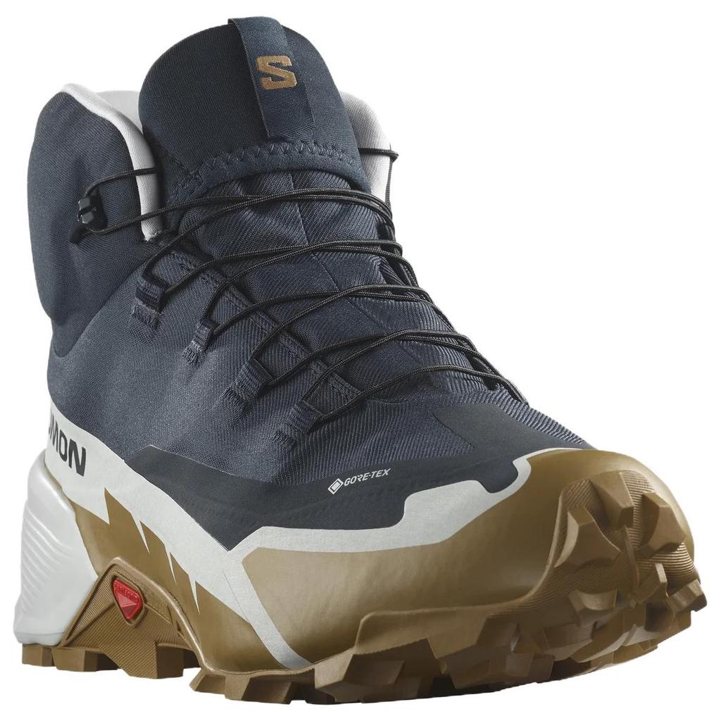 SALOMON Cross Hike 2 Mid GORE-TEX ნახშიროვანი ბრინჯაოსფერი ყავისფერი მამაკაცის სნიკერები ნაცრისფერი მყინვარულ-ნაცრისფერი L47451400