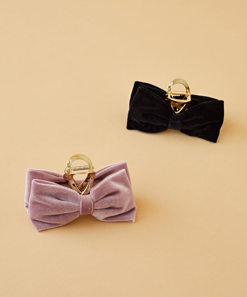 Maison De Fleur Velvet Memento Ribbon Pink Women's Clip,