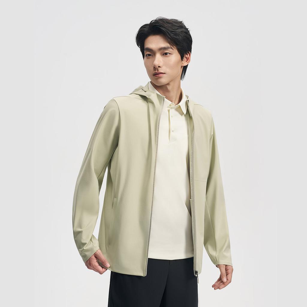 Li Ning Honor Gold Standard Solid Color Soft Zip Up Hooded Versatile Jacket Men jackets AJDW141-3