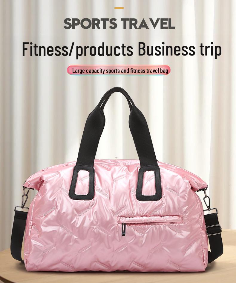 Dámská lehká velkokapacitní cestovní taška – na jedno rameno, do posilovny a bavlněná příruční taška