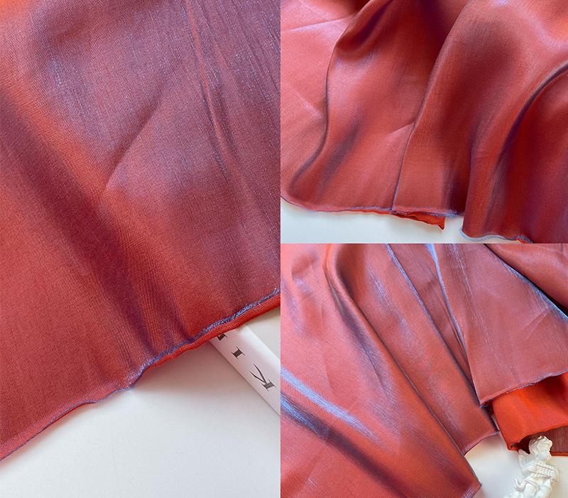Seide Leinen Mischgewebe Damenkleid Maßgeschneidert Seide Leinen Mode Stoff