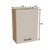 Upper Kitchen Cabinet 50/72 Capri Oak Body Evoke Cashmere Matt Front