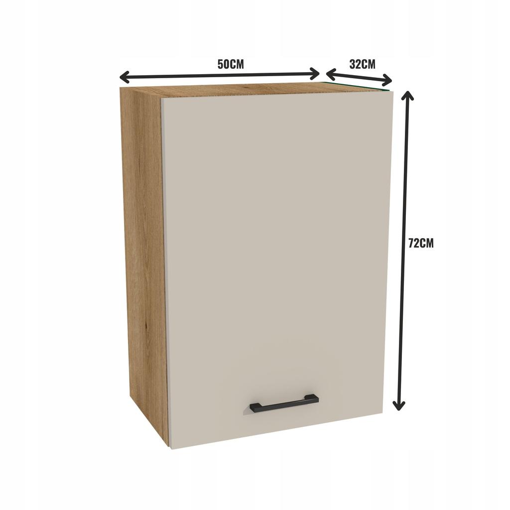 Upper Kitchen Cabinet 50/72 Capri Oak Body Evoke Cashmere Matt Front