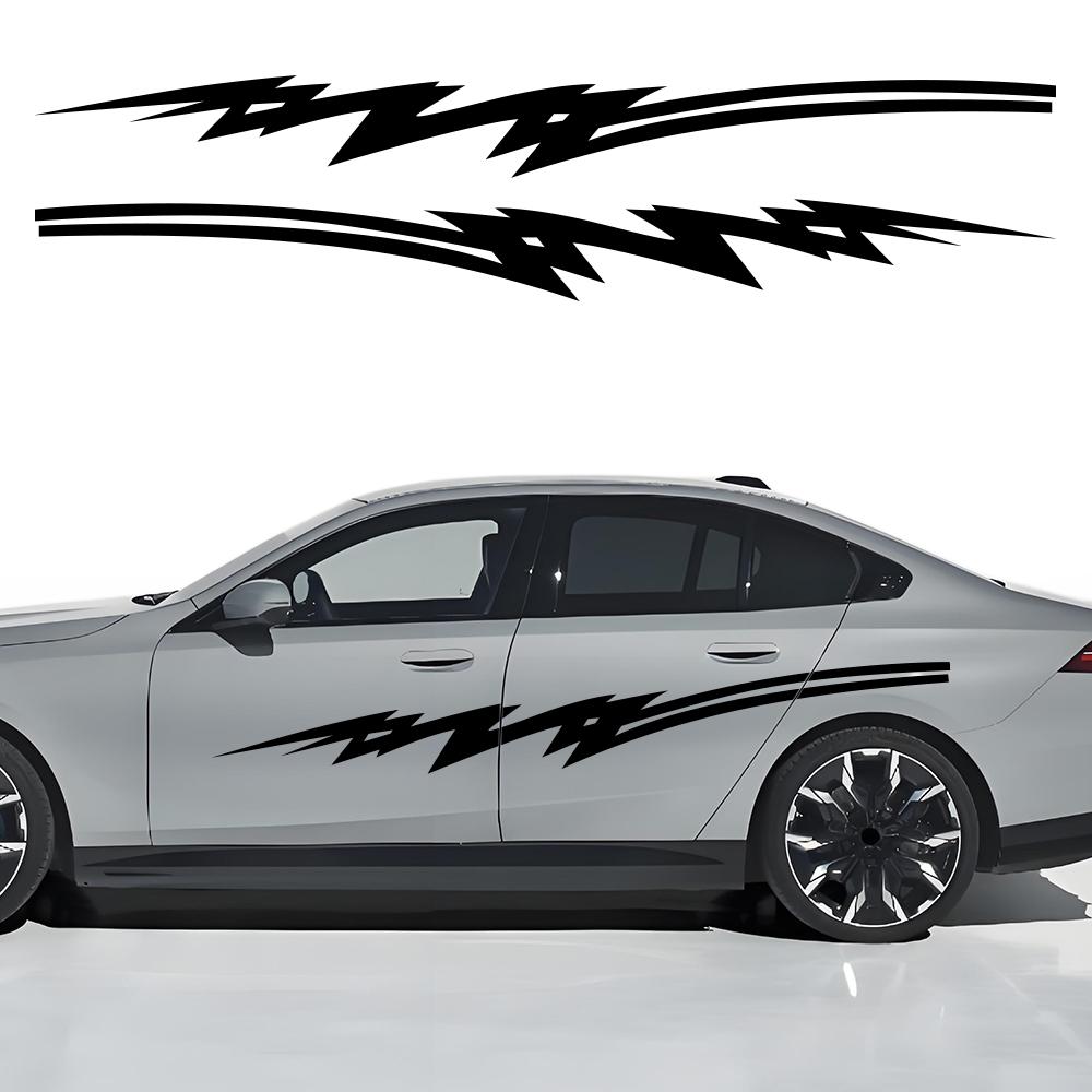 Waterproof PVC Lightning Pattern Car Body Sticker BMW Side Door Fender Vinyl Decal Auto Exterior Decor Accessories