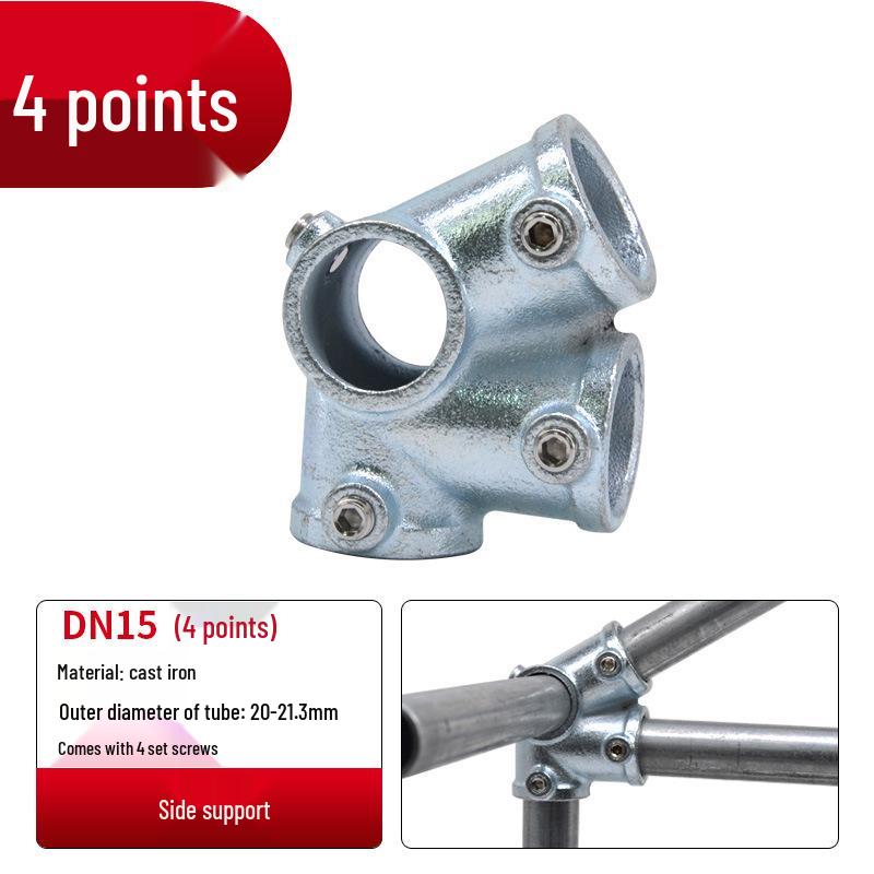 4/6-Point Galvanized Pipe Connectors: No-Weld Sunroom Shelf Couplings