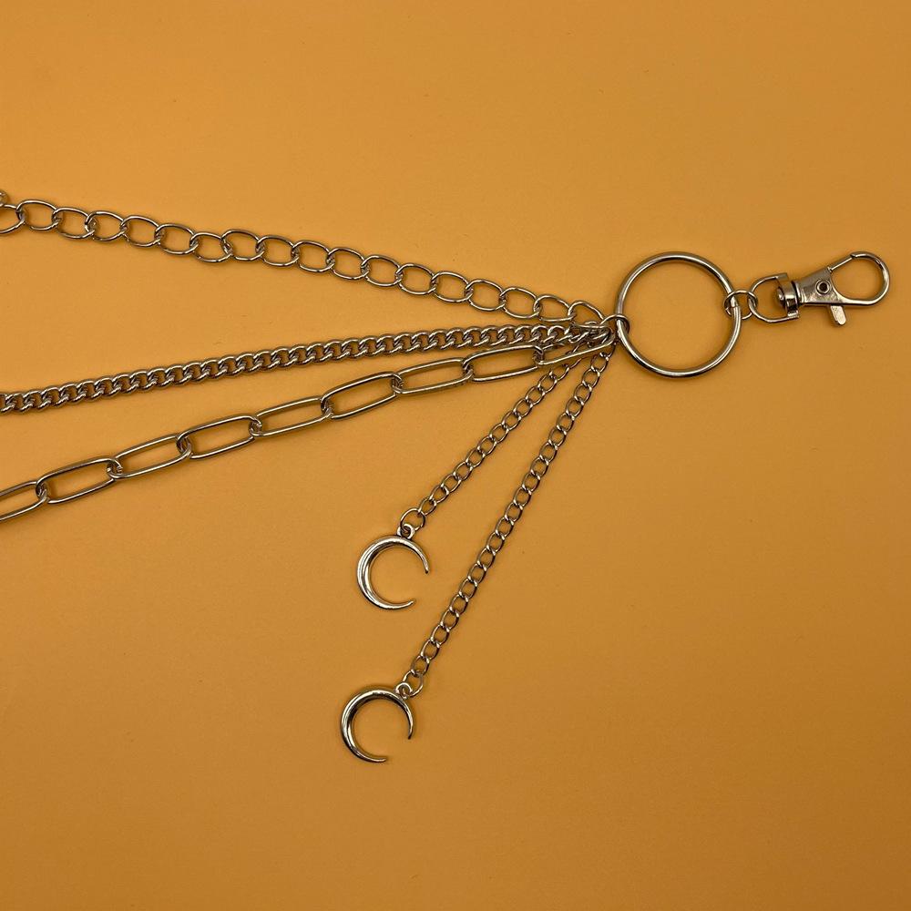 European and American Jewelry Punk Crescent Geometric Chain Trouser Chain Hip Hop Cool Versatile Waist Chain