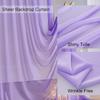 White Sheer Chiffon Backdrop Curtains, Wedding Backdrops Drapes for Birthday Party Photo Back Drop Background Home Decorations