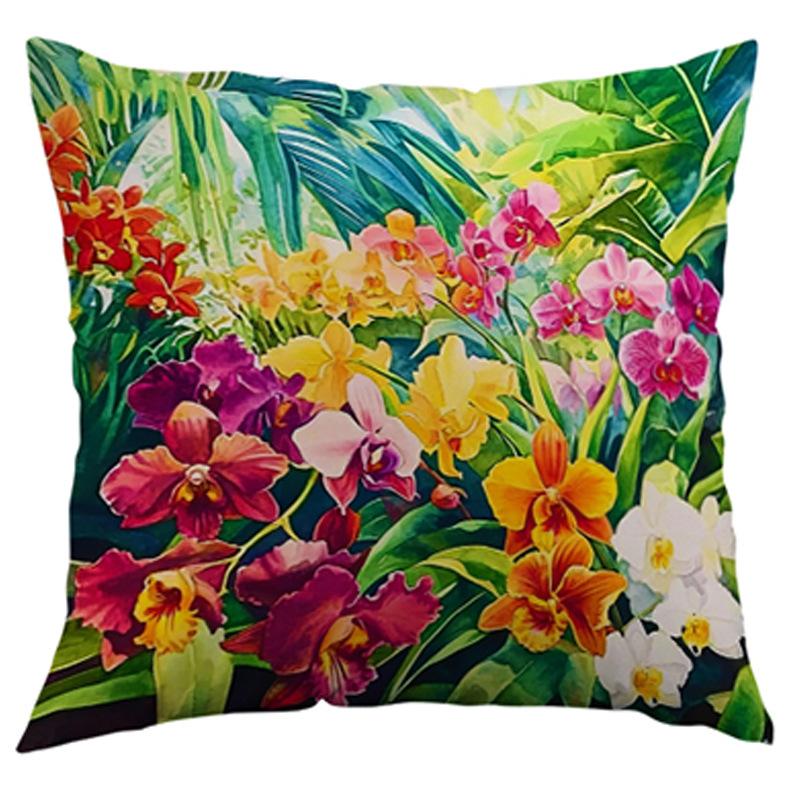 

Plant Flower Print Pillow Cover Bedroom Window Sill Bay Window Pillow Cushion Cover Square Pillow Cover Short Plush Short plush 45X45CM pillow cover