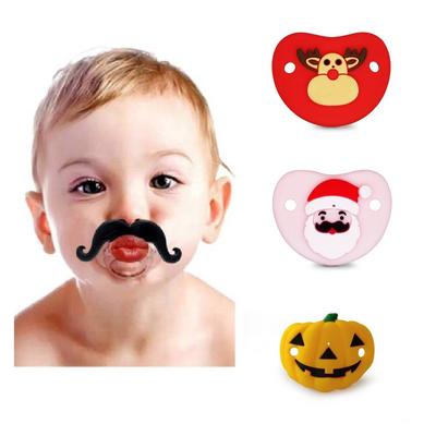 Daumen Baby Silikon Schnuller Großer Schwarzer Schnurrbart Entwöhnungswerkzeug Requisite Halloween