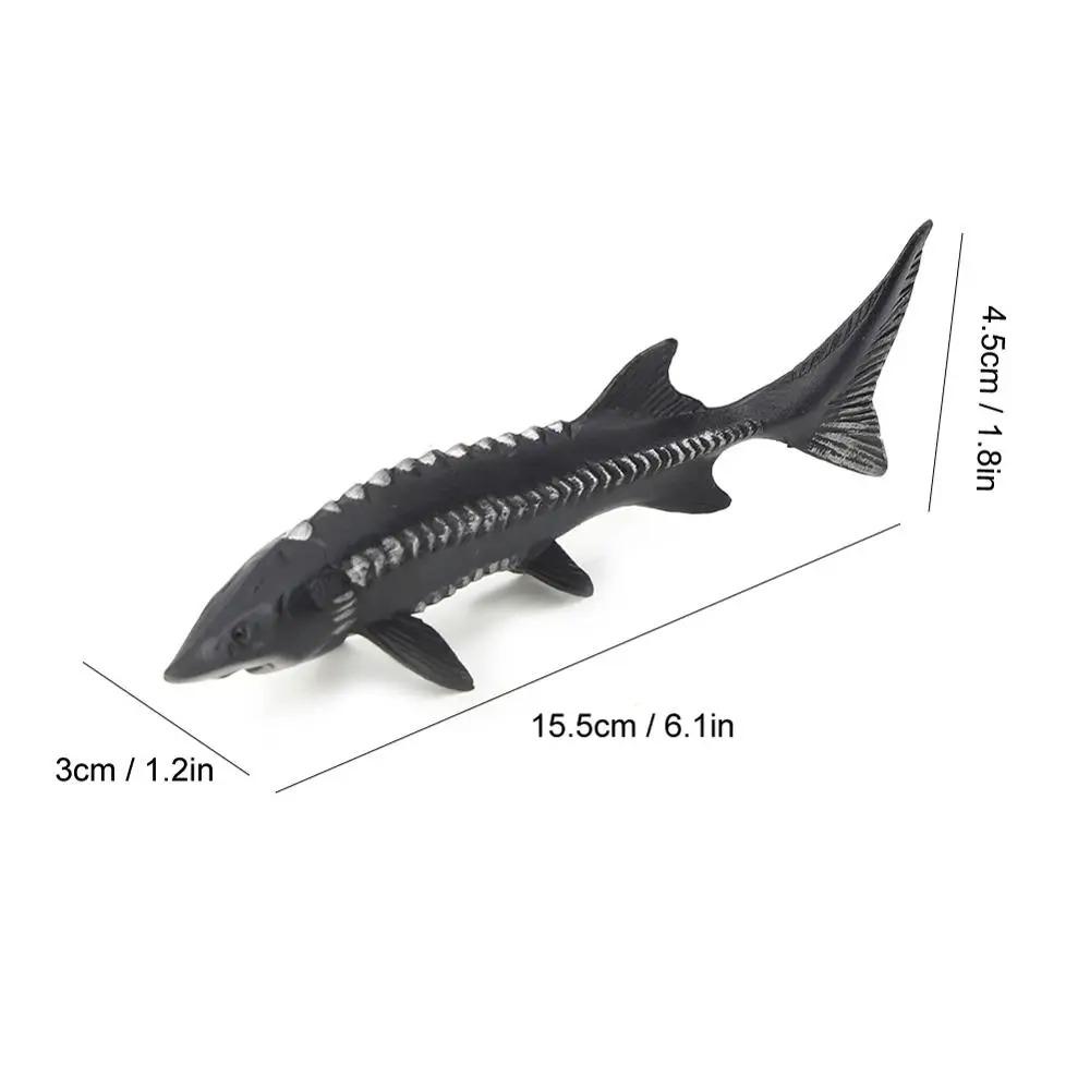 Simulated Fake Fish Model Action Figure Classic Ocean Animals Model Sturgeon Fish Model Artificial Toys for Children Home Decor