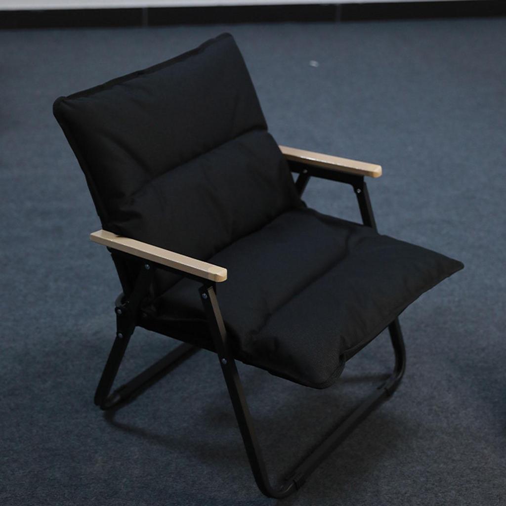 Beach Seat Floor Chair with Back Support Foldable Ground Folding Cushion for Lawn