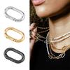 10PCS Oval Clasps Jewelry Finding Jewelry Clasps Keychain Clasp Keychain Attachments Brass Texture Perfect for Jewelry